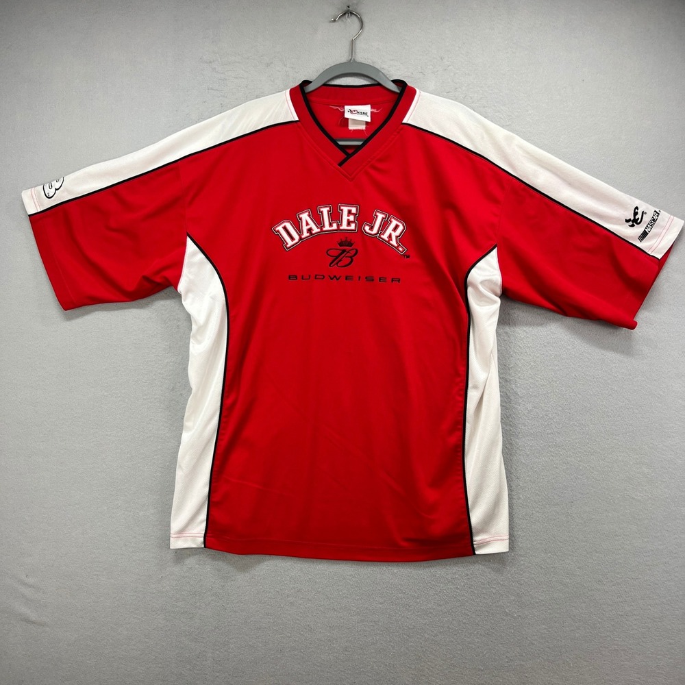 Dale Earnhardt Jr Chase Authentics Jersey Mens XXL* Red V Neck Budweiser NASCAR